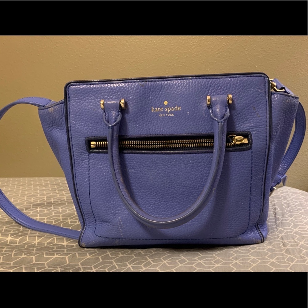 Kate Spade blue crossbody purse with matching wallet